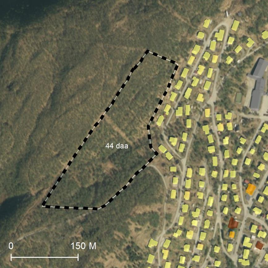 Boliganalyse Harstad 34 Område 4, Hagebyen øvre Total størrelse 44 dekar Avstand til sentrum: 2-3 km Boligpotensial: Mellom 65 og 245 basert på hhv lav og høy utnytting.