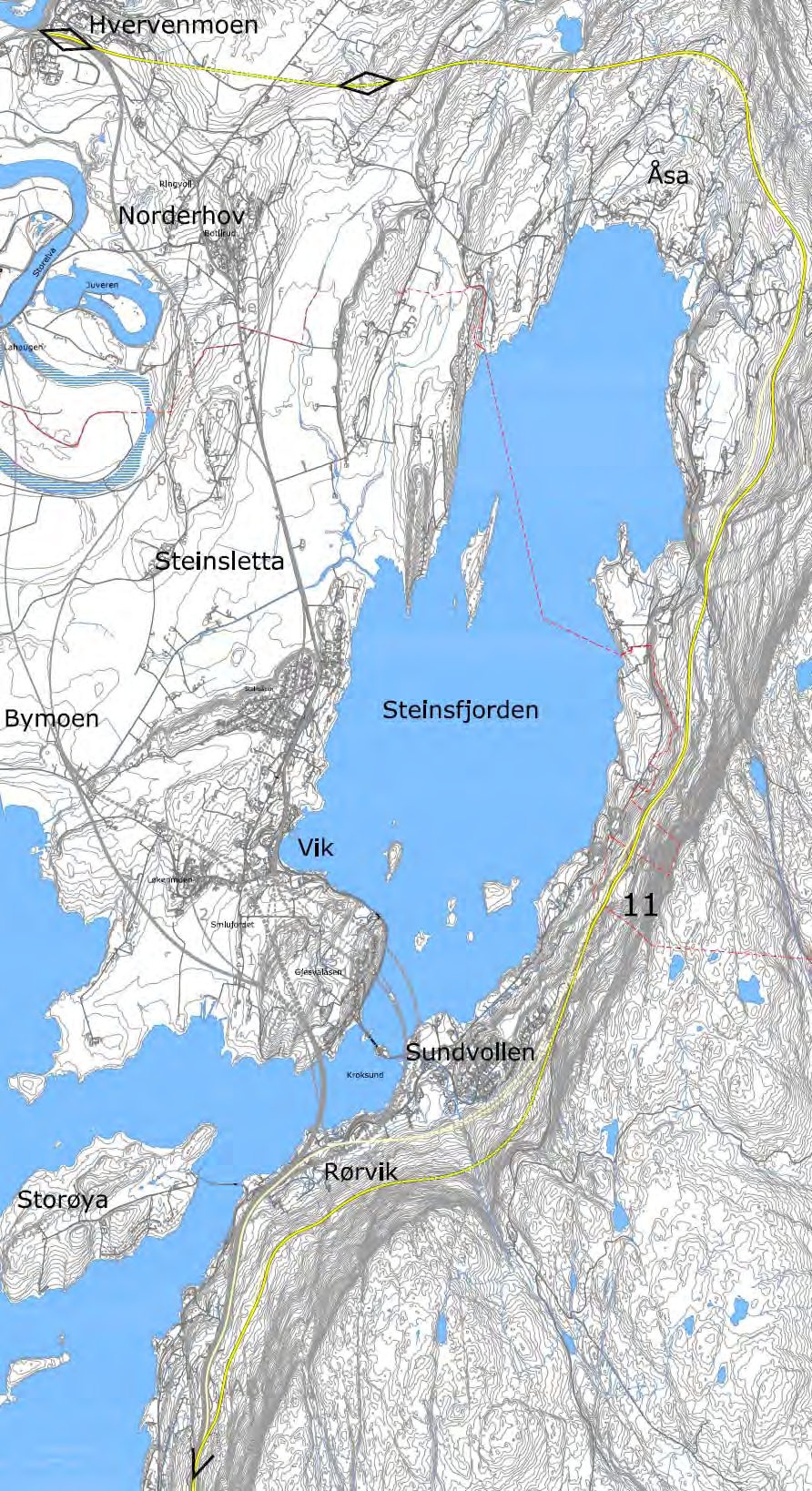 E16 Skaret Hønefoss.