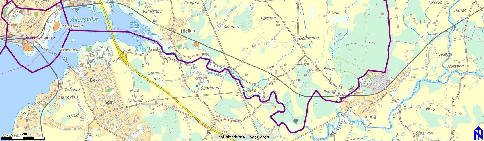 3 AVGRENSNING AV PLANOMRÅDET OG INFLUENSOMRÅDET Utgangspunkt for avgrensning av kommunedelplan-området er tettstedet Hjellum, som er et klart avgrenset tettsted med historisk forankring til