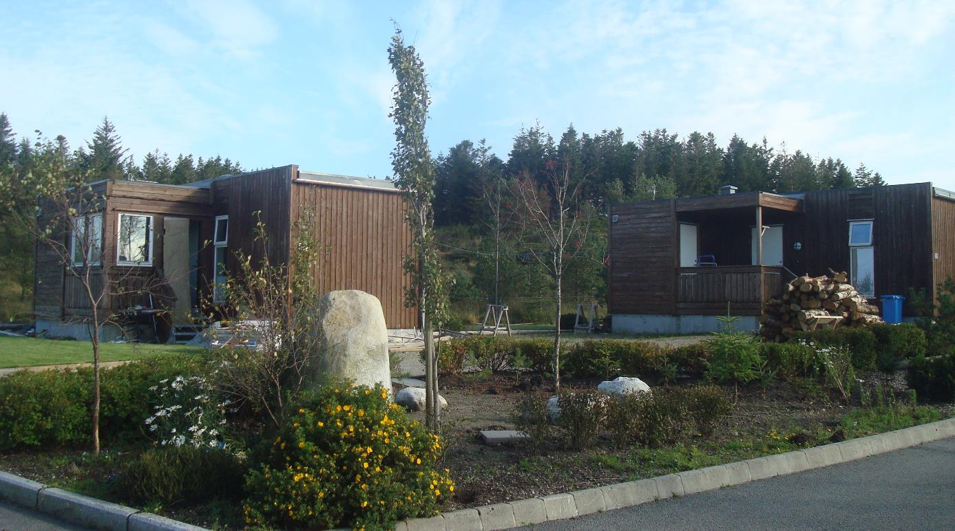 Figur 2: Eksisterende småhus på Bogafjell 4. Framtidige behov og planlagte løsninger 4.1. Behov I utarbeidelsen av Boligsosial handlingsplan 2016-2022 er det gjort en vurdering av behov for småhus.