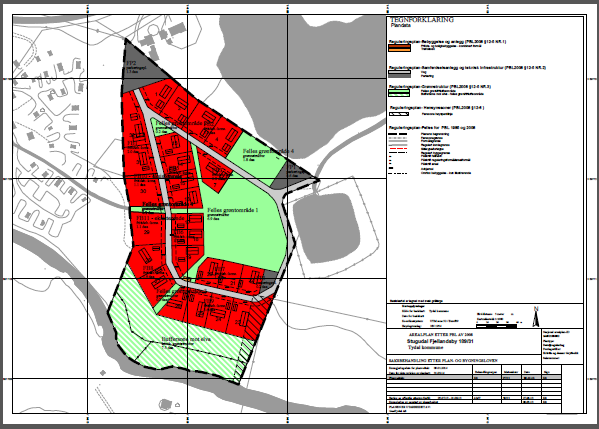 Området berøres av reguleringsplan for Stugudal Fjellandsby beliggende midt i planområdet: Planavgrensing for reguleringsplanforslaget «Stugudal Sør»