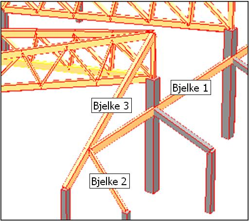 Bacheloroppgave ved HiG 2009 Reinsvollhallen, Den bærende konstruksjonen Limtrebjelker De resterende spennene som skal bære taket, bruker vi limtrebjelker.