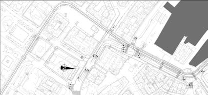 Kaigaten-Starvhusgaten-Torgallmenningen-Torget Bybanen forlenges fra dagens ende i Starhusgaten til Torgallmenningen. Herfra føres den på vestsiden over Torget mot Bryggen.