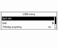 USB-kontakt 55 Betjeningen og visningene på displayet er bare beskrevet for USBplugger. Betjeningen av andre enheter som for eksempel ipod eller Zune er i hovedsak lik.