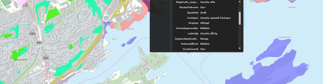 Lokal Område Område Verdi Nærmest e Avstand Område ID Navn Type Verdsettingskriterier Tettsted Nærmeste Beskrivelse Tettsted Bruks Regionale Opplevelse Symbol Funksjon Egnethet Til rette Kunn Inn