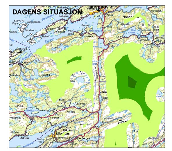 1 Inngrepsfrie naturområder Inngrepsfrie naturområder er definert som alle områder som ligger mer enn én kilometer fra tyngre tekniske inngrep.