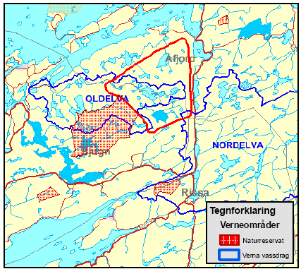 3 Vassdragsvern Planområdet ligger delvis innenfor vassdraget Oldelva (vassdragsnr. 135.1Z) som er vernet mot vannkraftutbygging i Verneplan II for vassdrag.