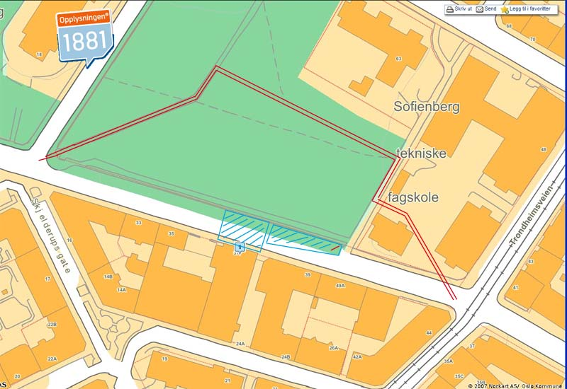 R s forslag til vedtak: 1) Bydelsutvalget anbefaler at det i første omgang søkes å finne andre områder enn Sofienbergparken til utearealet, f.eks gate- og fortausgrunn mellom Cloetta-bygget og parken.