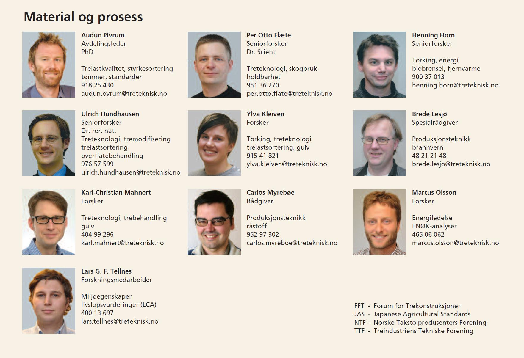 Treteknologi Produksjonsteknikk Tørking Sortering Modifisering