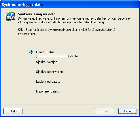 Ønsker du at det er dataene på maskin 2 som skal være gjeldene må du laste opp disse på server. Dataene som er lastet opp fra maskin 1 vil da bli overskrevet.