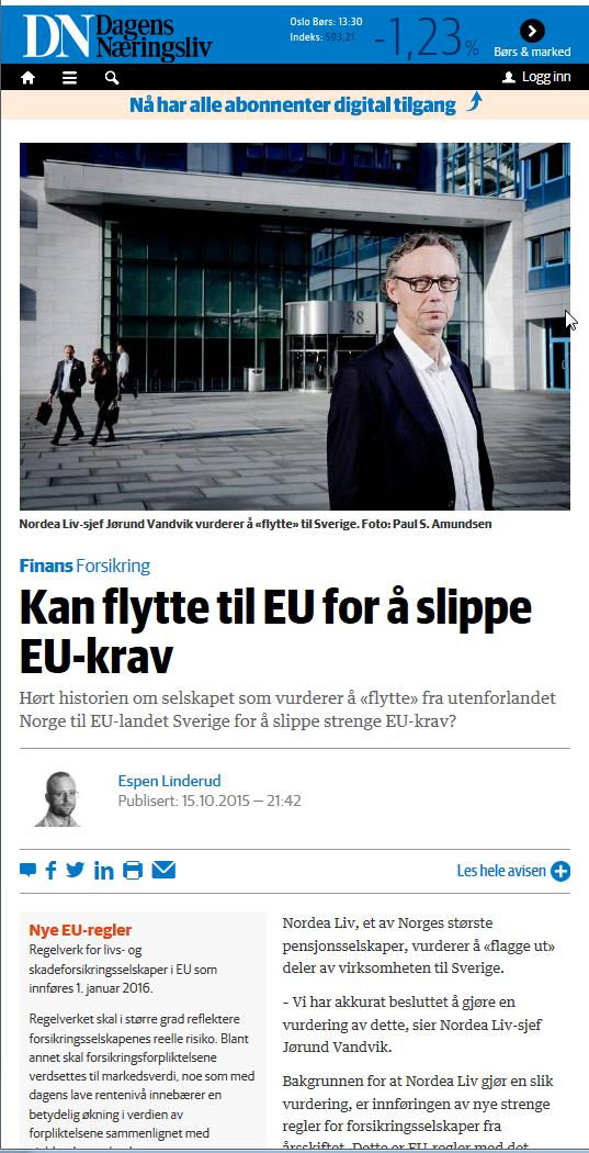 Styrt fra EU eller stort rom for særnorsk regulering i forsikring?