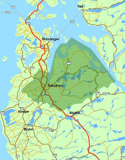 1 INNLEDNING 1.1 Bakgrunn for prosjektet Sandnes kommune ligger sentralt plassert på Nord-Jæren, og er Norges åttende største by.