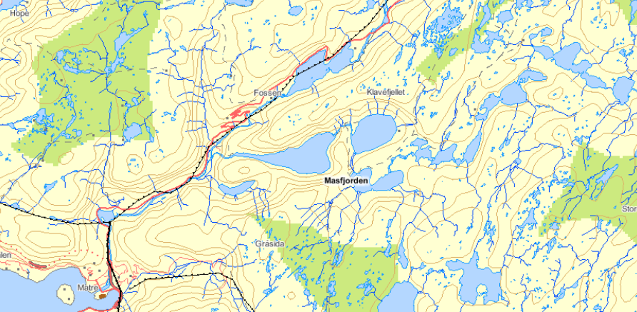 Samlet sett er det relativt lite kontraster og mangfold i landskapet her. Matreselva er ved samløpet med elva fra Hummelvatnet et middels markert landskapselement. Det samme gjelder Hummelfossen.