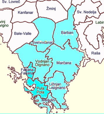 LAG 6.- Pula Broj stanovnika 85.167 Polj. Stanovništvo (% od ukupnog broja) 1,16 Gust.