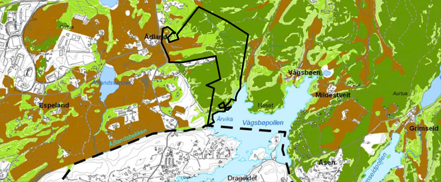 Side: 34 av 49 Det meste av skogområdene har på bakgrunn av god bonitet fått A-verdi, men myrlendt mark har fått B-verdi for skogbruk. Disse B-områdene vil også kunne ha verdi som dyrkingsjord.