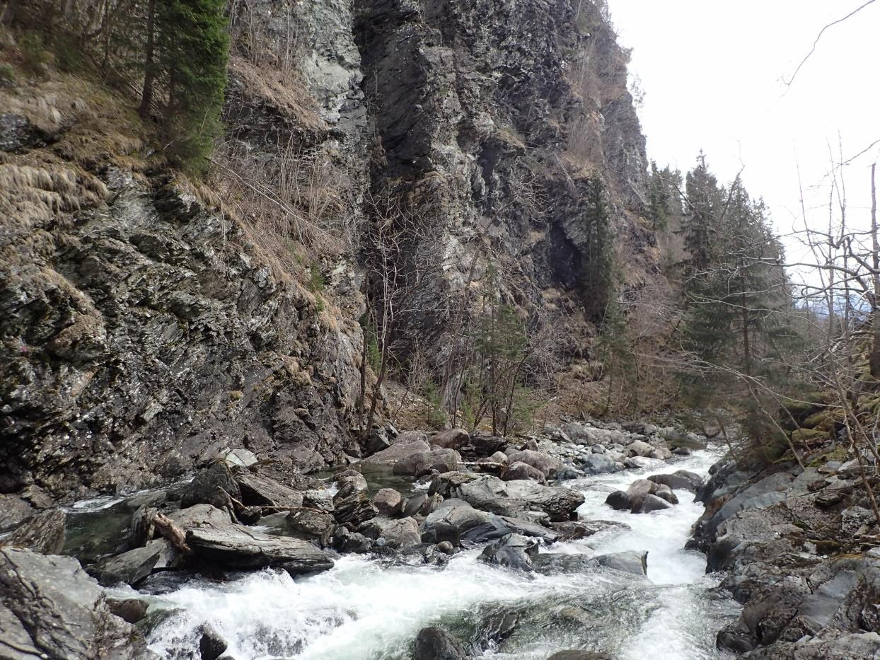 Figur 2: Ørredalsfossen sett rett fra sør.