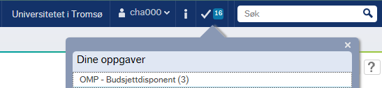 ANVISE OMPOSTERINGSBILAG Bilaget registreres og blir deretter sendt på flyt i Agresso til regnskapsattestant for attestasjon og så budsjettdisponent for anvisning.