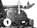 8.2.3.2 Armlene med gjennomsiktig klesbeskytter Forutsetninger: 1x unbrakonøkkel 5 mm Løsne skruen (1) med den innvendige sekskantnøkkelen.