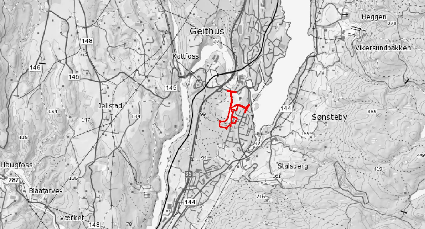 4. Beskrivelse av planområdet, eksisterende forhold 4.1 Områdeavgrensning og lokalisering Planområdet ligger på Geithus sør for Vikersund i Modum kommune.
