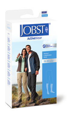 JOBST ACTIVEWEAR DEN SPORTY UNISEX STRØMPEN TIL DEN AKTIVE Myk og litt tykk kompresjonsstrømpe til fritid og trening Dri-relase teknologi holder bena tørre og behagelige Sporty design Meget