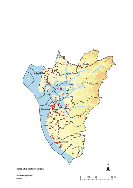 Rogaland fylke I Rogaland fylke er det per 1. januar 2012 gjennomført 221 sikringssaker som har resultert i 397 sikrede eiendommer fordelt på 167 områder. Det totale sikrede arealet er 36275 dekar.