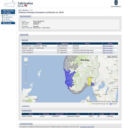 e-farledsbevis Farledsbevisordningen ble digitalisert i desember 2013.