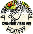 Stempel nr. S151 Type: Motiv Brukstid 01.03.1997 ARNFINN BERGMANNS DAG VM PÅ SKI 97 - Reg brukt 1.3.1997 IWR Stempel nr. S152 Type: Motiv Brukstid 02.03.1997 SVERRE STENSHEIMS DAG VM PÅ SKI 97 - Reg brukt 2.