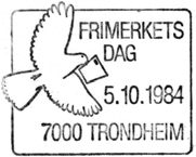 Stempel nr. S71 Type: Motiv Brukstid 05.10.1984 7000 Reg brukt 5.10.1984 OGN Stempel nr. S72 Type: Motiv Brukstid 04.-07.07.1985 NORSK LUTHERSK MISJONSSAMBAND Generalforsamling 7000 Reg brukt 4.7.1985 IWR Stempel nr.