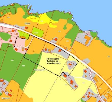 A15 Feidjehagane, Feios. Område Fedjehagane, Feios Areal: 29 da Planlagt arealbruk: Bustader, friområde og parkering til kyrkja.