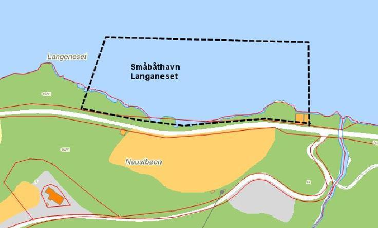 A 20 Småbåthavn Langaneset, Feios. Område Langaneset, Feios Oversiktskart Planlagt arealbruk: Småbåthamn og naust. Innspel: Feios Bygdalag. Detaljkart Planstatus: LNF. Byggeforbodssone langs sjøen.