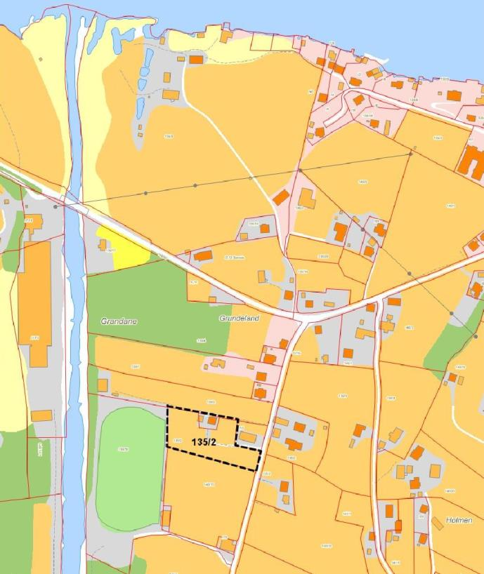 Område B13 Del av bruk 135/2 Areal: Ca 4,5da Oversiktkart Fresvik Planlagt arealbruk: Forslag: Grunneigar Detaljkart Bustadområde.