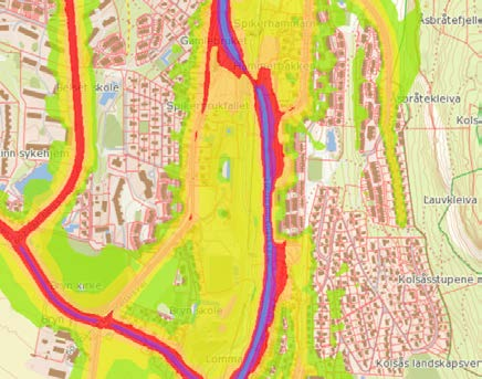 70 Forurensning Det er ikke kjent grunnforurensning i området. Eksisterende bilrelaterte virksomhet tilsier imidlertid at grunnen kan være forurenset, og må følges opp ved endret bruk.