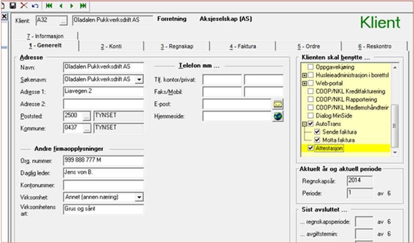 Fordeler med attestasjon To-veis kommunikasjon mellom kunde-regnskapsfører (dokumentert korrespondanse) Uavhengig av kontortid Elektronisk lager av bilagsbilder, også