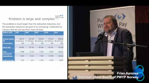 Frian Aarsnes lanserer PWYP Norge-rapporten Windfall Taxes november 2013. Kunnskapsproduksjon For å handle trenger vi kunnskap.