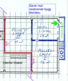 SIDE 4/10 Tiltak mot brannspredning mellom bygg, 11-6 Ut fra dagens situasjon ligger bygget mindre enn 8 meter fra Gnr/Bnr 1/443/1 (Arne Garborgs veg 36).