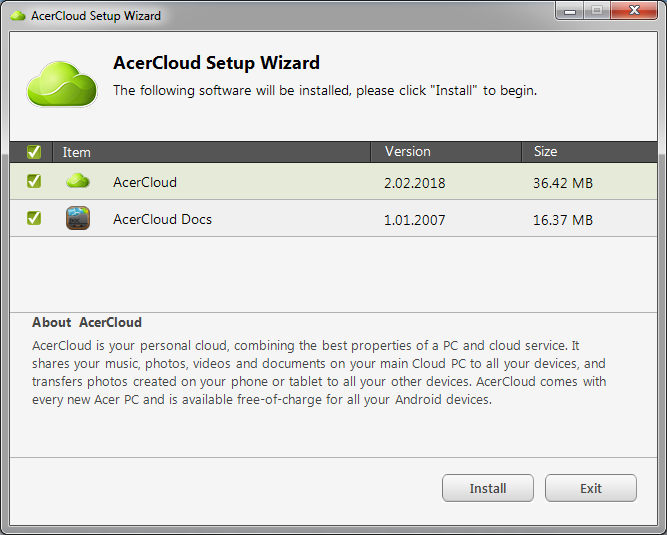 Reţineţi adresa de e-mail şi parola folosite pentru Acer Cloud ID.