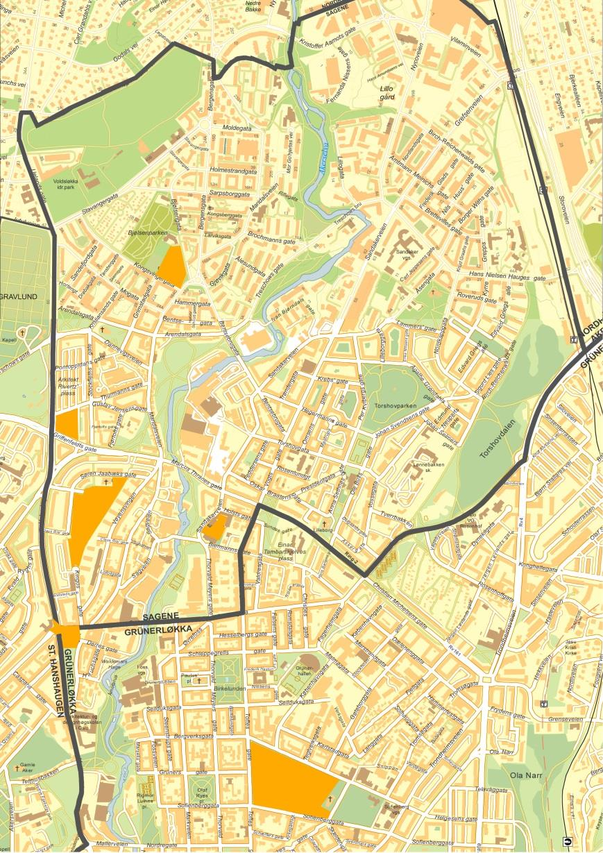 Figur 7 til venstre er en illustrasjon over de mest registrerte problemstedene. Jo mørkere, farge jo flere registreringer. Alle områder med to eller flere registreringer er tatt med.