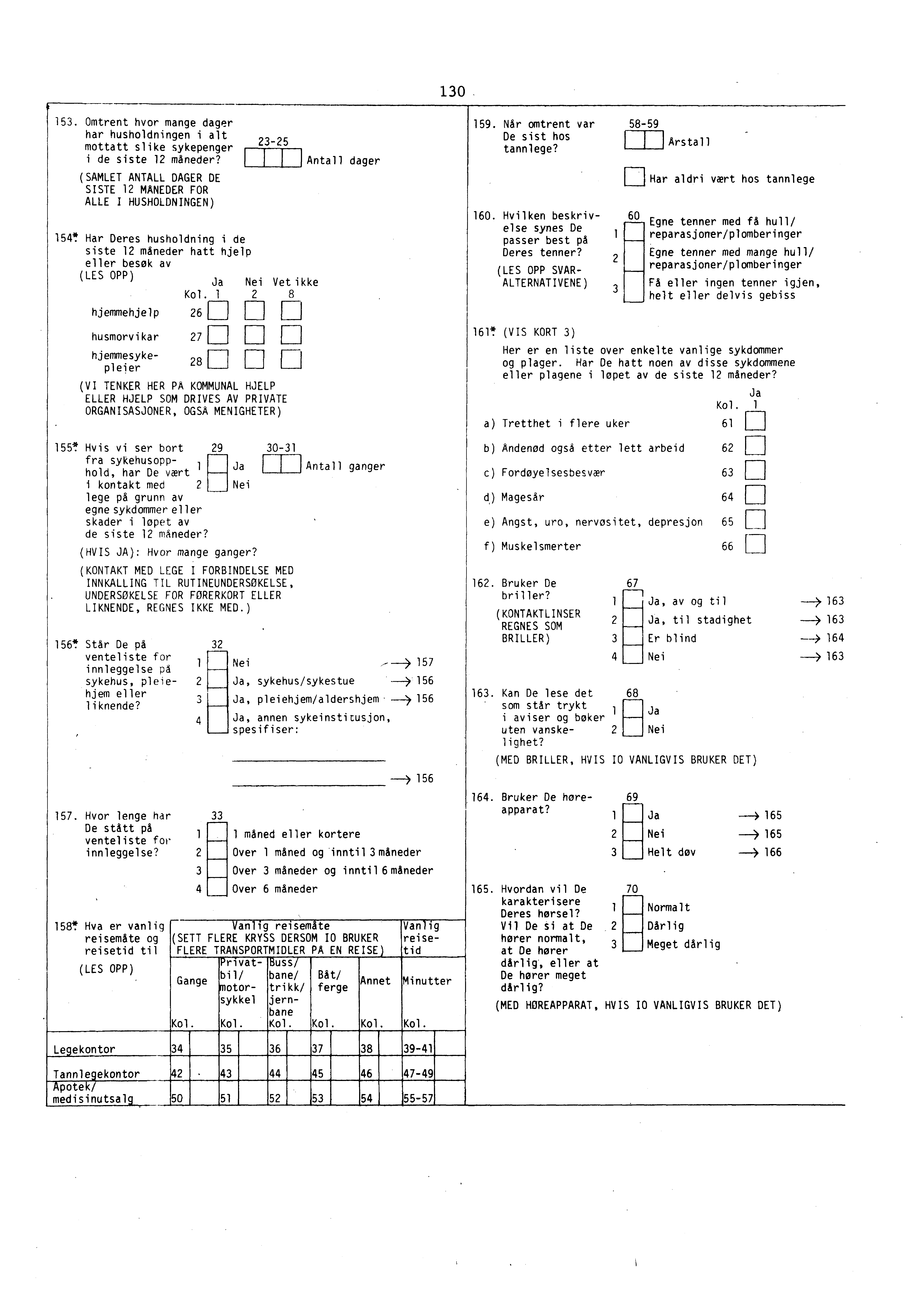 10 15. Omtrent hvor mange dager har husholdningen i alt mottatt slike sykepenger i de siste 1 måneder? (SAMLET ANTALL DAGER DE SISTE 1 MÅNEDER FOR ALLE I HUSHOLDNINGEN) 154!