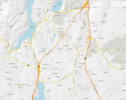 3. VEISTREKNING, TUNNELER OG RESIPIENTER 3.1 Veistrekning I denne rapporten er det renseløsning for vaskevann fra tre tunneler som skal vurderes. Det er Nordbytunnelen, Smihagen og Vassumtunnelen.