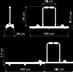 SYKKELSTATIV Fiamma 20003 Carry Bike Garage Standard Passer til montering i garasjen i bobilen. Skinnene monteres i gulvet, mens holderen monteres i veggen eller taket.