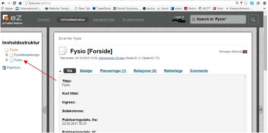 c) Redaktørområdet ditt Du kan bruke den fullstendige «admin» nettadressen til området ditt for å komme dit direkte.