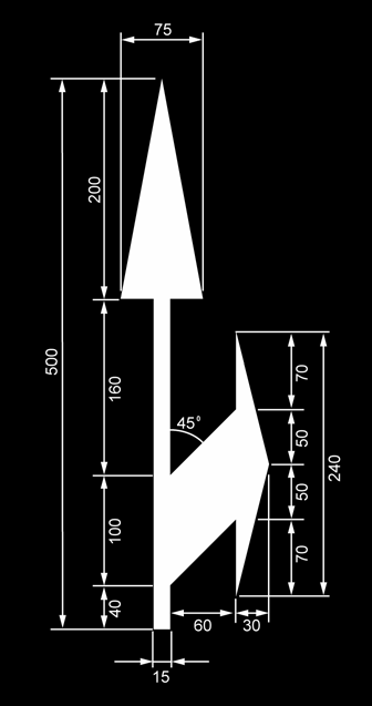 Del 6 Vegoppmerking Figur6.12: Skisse for vikesymbol Figur 6.