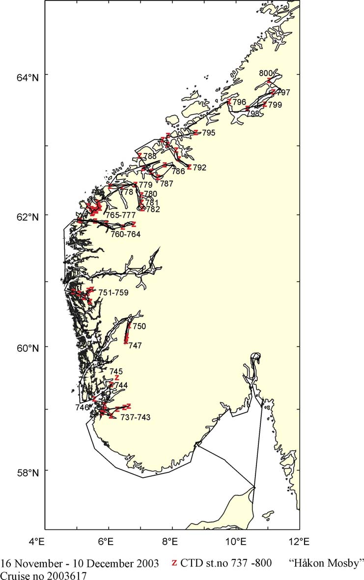 Fig. 2. F/F Håkon Mosby november-desember 23.