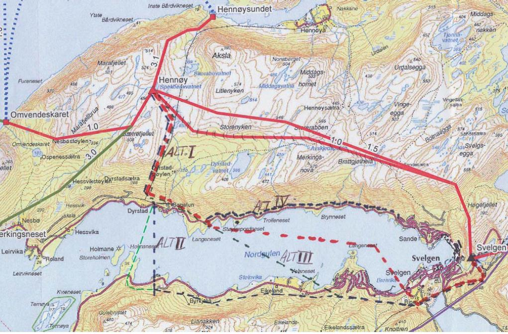 Side 10 konsesjon og Turlaget påpeker at 22 kv-ledningen mot Svelgen må forsterkes, og da er det ikke så langt igjen til Gulestøa.