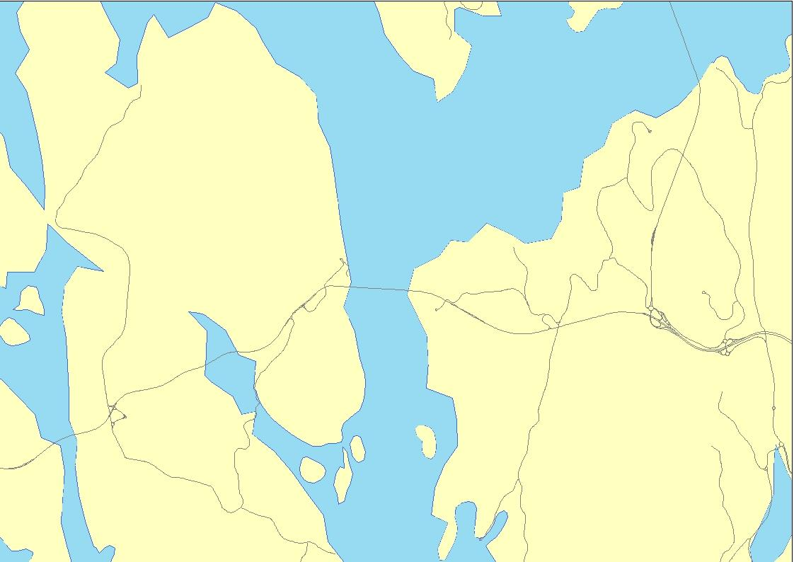 Videre mot vest bedres trafikkflyten og det er ikke vesentlige kapasitetsproblemer i av- og påkjøringsfeltene ved Drotningsvik i dag.