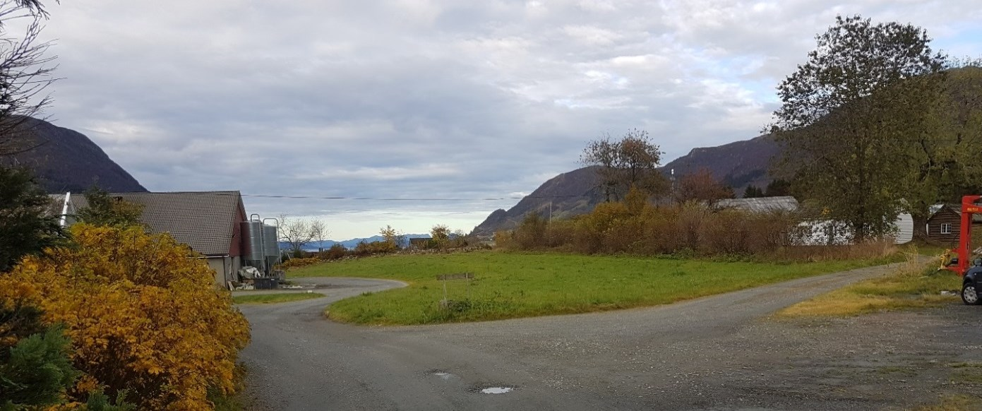 5 Skildring av planområdet, eksisterande tilhøve 5.1 Lokalisering av område Planområdet som er omfatta av endringa, er om lag 19 dekar, og ligg på Nerheim, om lag 600 meter frå Ølen sentrum.