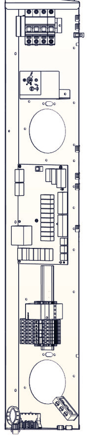 Installasjon 12.1 Plassering av elektriske komponenter Automatsikringer (F1,F2). Reservevarmetermostat. Maks.termostat. Øvre elkolbe. Tilkobling til display. (A1) Kommunikasjon VP.