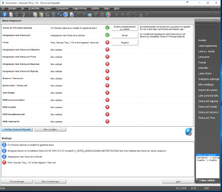 Når klienten første gang skal defineres må Visma OnPremiseGateway være installert med samme brukernavn som er «Customer Administrator» i Visma.net (kontakt din IT-leverandør for dette).