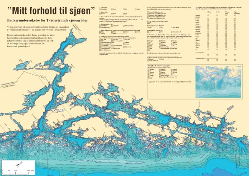 Brukerundersøkelse 2009 Målarter, redskaper, båt, fra land, fastboende, turister Eget møte med lokale