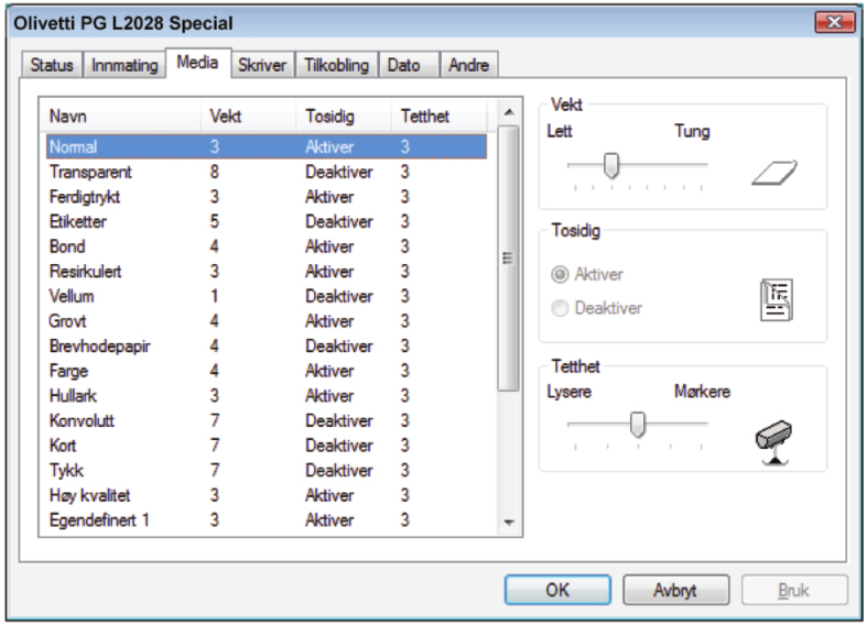 Fanen Status Printing System Fanen Status viser aktuell informasjon om enheten, som modellnavn, systemet-fastvare, motor-fastvare, serienummer, totalt minne og utskrevne sider.